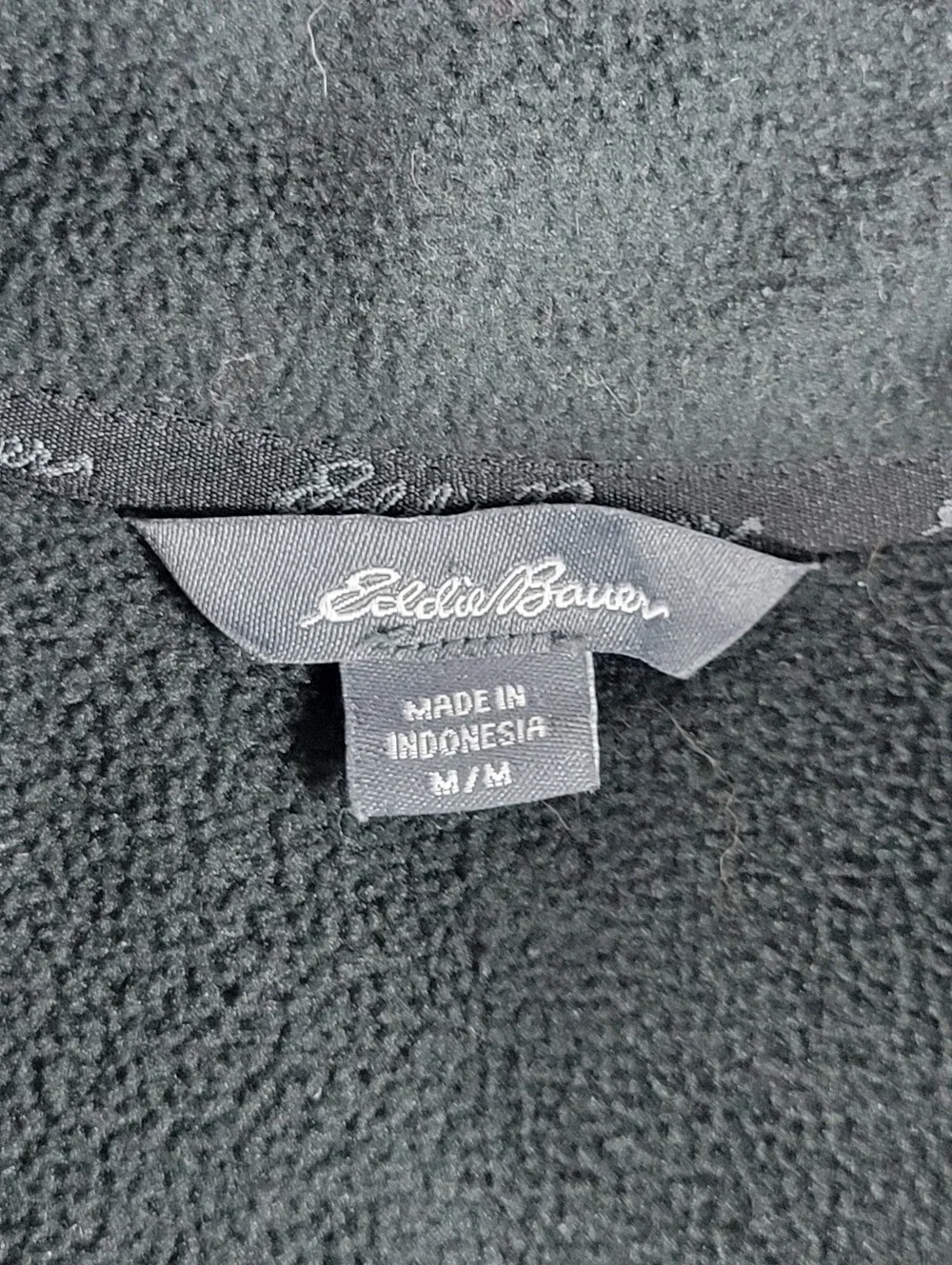 Eddie Bauer Knit Fleece Green Outdoor Quarter Zip Sweater w/ Pocket Men Size Med